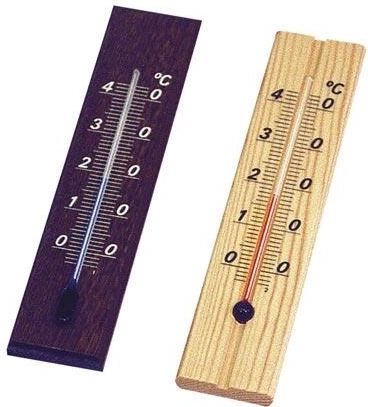 Kambario termometras medinis 12 cm tvirtinamas prie sienos