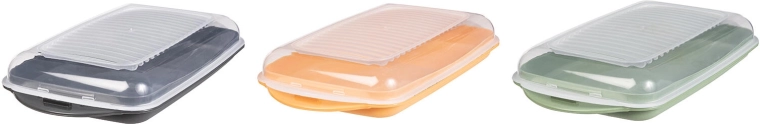 Stačiakampė plastikinė dėžutė iš polipropileno 21 × 11,5 × 3,5 cm