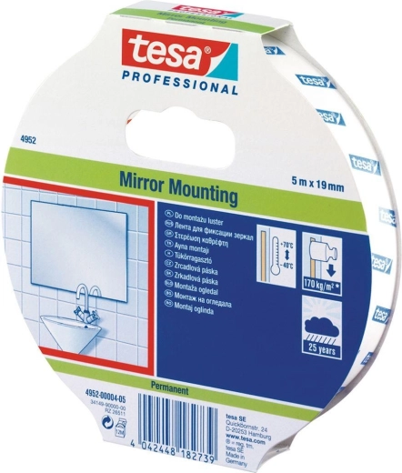 TESA double-sided foam mirror mounting tape 19 mm × 5 m