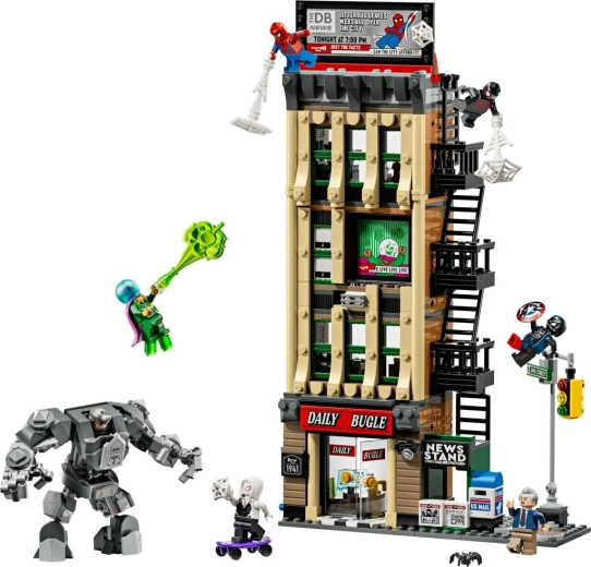 Ikoninis keturių aukštų „Daily Bugle“ pastatas