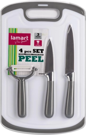 Lamart Peel virtuvinis peilių, skustuko ir pjaustymo lentelės rinkinys