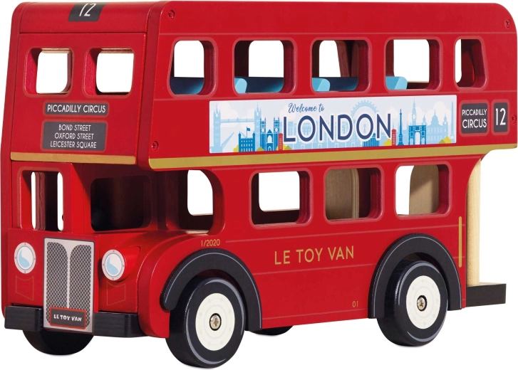 Le Toy Van medinis Londono dviaukštis autobusas vaikams