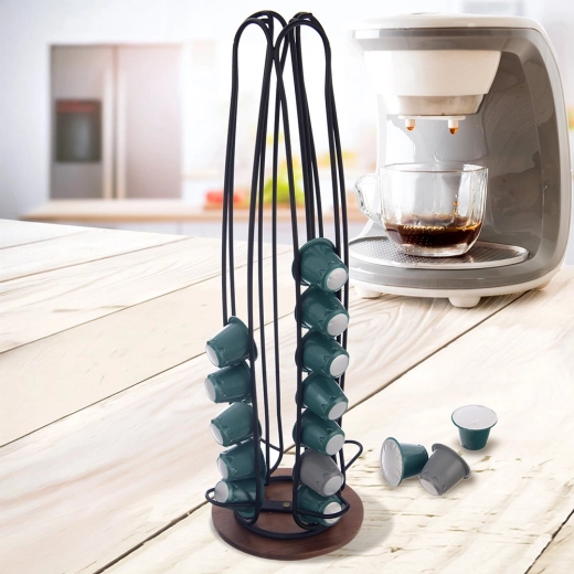 Clear vertical organization for up to 40 capsules