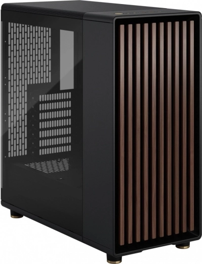 Fractal Design korpusas North juodas su medžio elementais