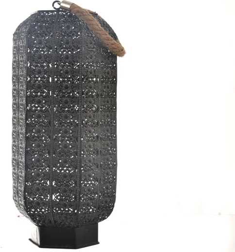 Juodai auksinis metalinis žvakidė 41 cm