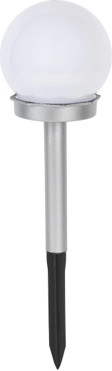 Saulės sodo lempa – 10 cm rutulys su smeigu ir 1 LED, IP44