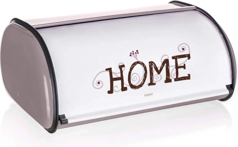 HOME steel bread bin 43.5 × 27.5 × 18.5 cm