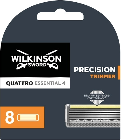 Wilkinson Quattro Essentials 4 keičiamosios skutimosi galvutės 8 vnt.
