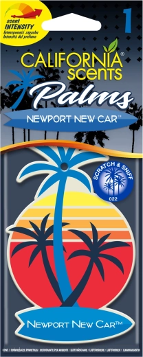 Pakabinamas automobilio kvapas California Scents Palm Newport New Car