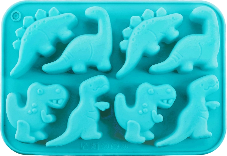 Silikoninė ledo formelė dinozaurai, 8 kubeliai