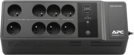 Atsarginis maitinimo šaltinis APC Back-UPS 850VA su USB-C ir USB-A, 230 V, 8 lizdai