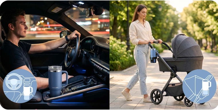 Kelionėms, į darbą ir į automobilį