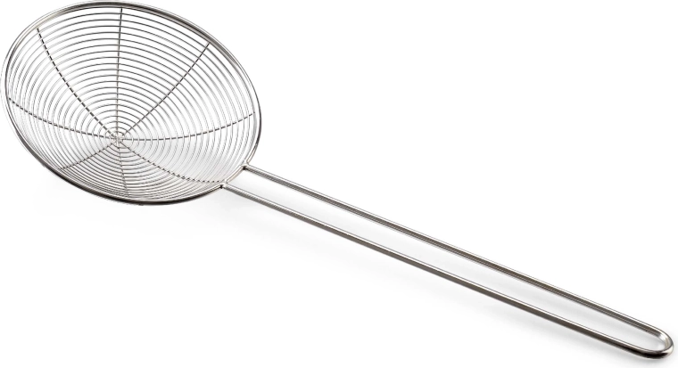 Nerūdijančio plieno sietelis su rankena 14 cm