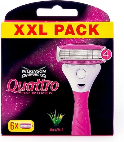 Wilkinson Quattro for Women pakaitinės skutimosi galvutės 6 vnt.