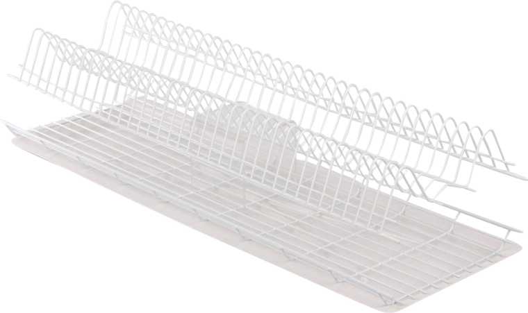Metpol wall-mounted dish drainer for a cabinet, 80 cm, white, with drip tray