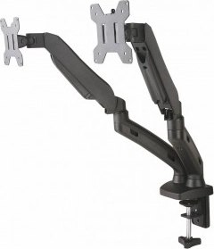 Desk mount with gas spring for 2 LED/LCD monitors 13-27 inches