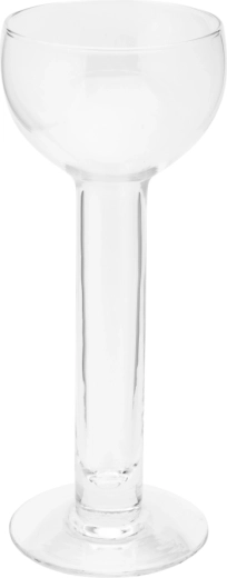 Elegant clear glass on a tall stem