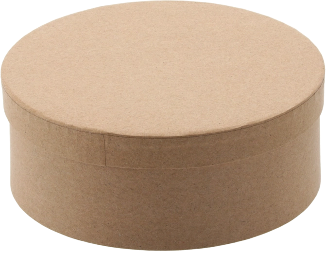 Round gift box, brown 20 × 10 cm - 1 piece