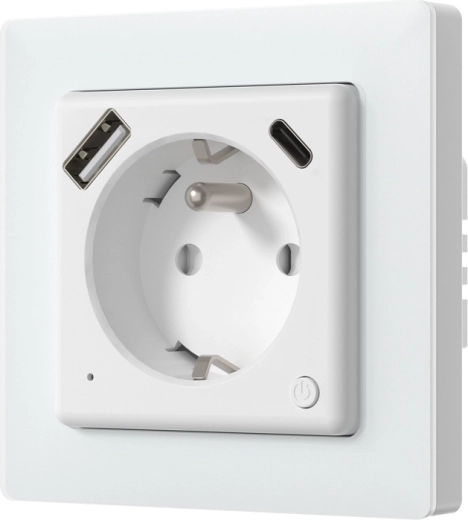 Avatto išmanusis sieninis lizdas su Wi‑Fi ir USB‑C