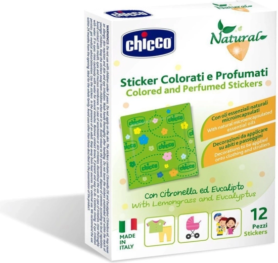 Chicco parfumuotos lipdukai nuo vabzdžių, 12 vnt.