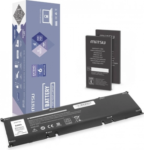 MITSU battery for Dell Alienware M17/M15 R3/R4, Precision 5550 and XPS 9500/9510 laptops (6000 mAh, 69 Wh, 11.55 V)