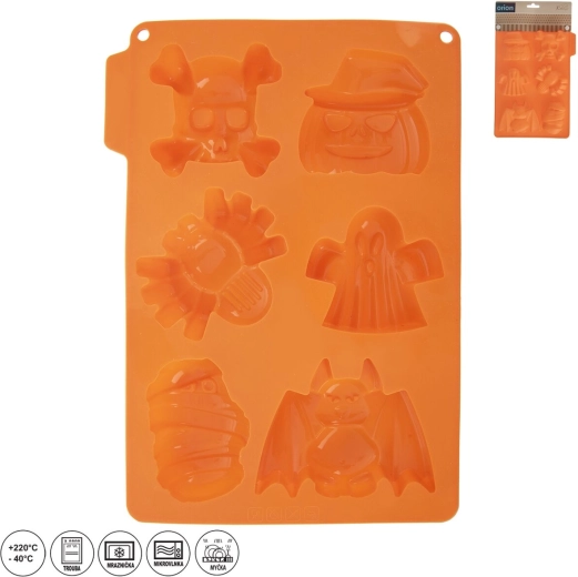 Orange Halloween Mix Silicone Mold (6 cavities)