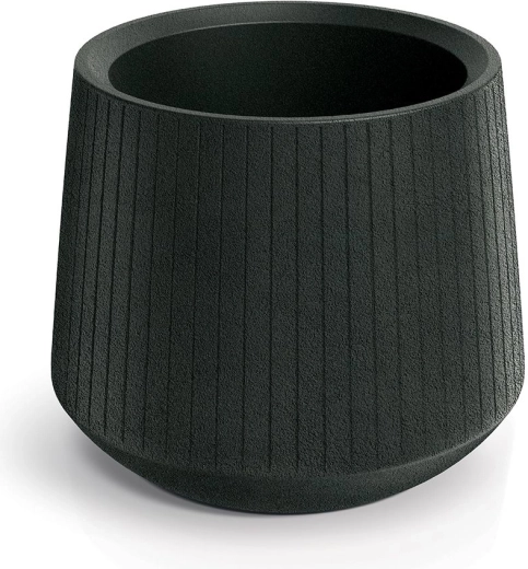 Coro Bowl Planter 48 cm – dark gray plastic outdoor and indoor cover