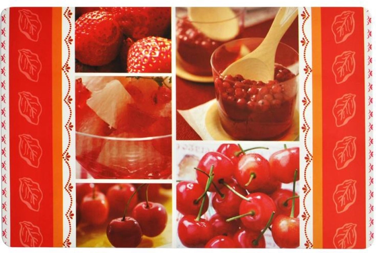 TORO Plastic Placemat with Fruit Motif 43 × 28 cm, assorted patterns