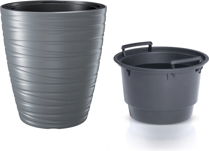 Planter with insert Maze 47.5 cm – gray stone