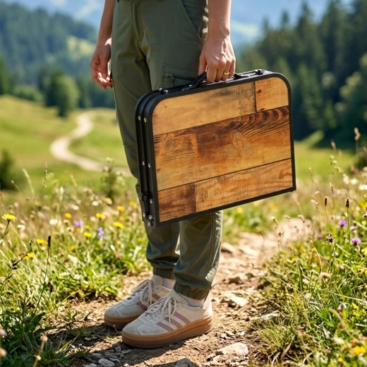 Folds into a suitcase for easy carrying