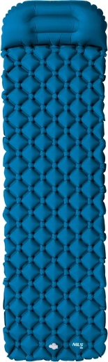 inflatable hiking sleeping pad with pillow NILS Camp blue