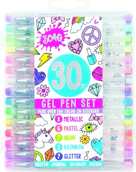 Gelinių rašiklių MAKE IT REAL rinkinys – 30 spalvų