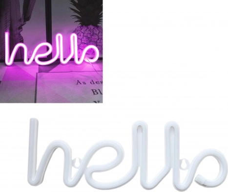 Dekoratyvinė LED neoninė lempa „hello“