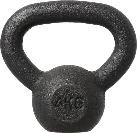 Ketaus kettlebell HMS 4 kg, juodas