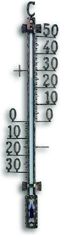 Outdoor metal thermometer 27 cm – antique tin