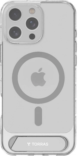 Torras Pstand Case for iPhone 16 Pro – clear magnetic case with kickstand