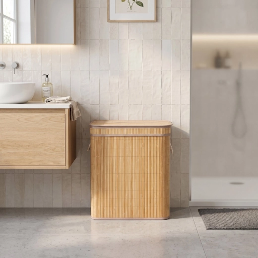 The lid hides the contents and keeps your home looking neat