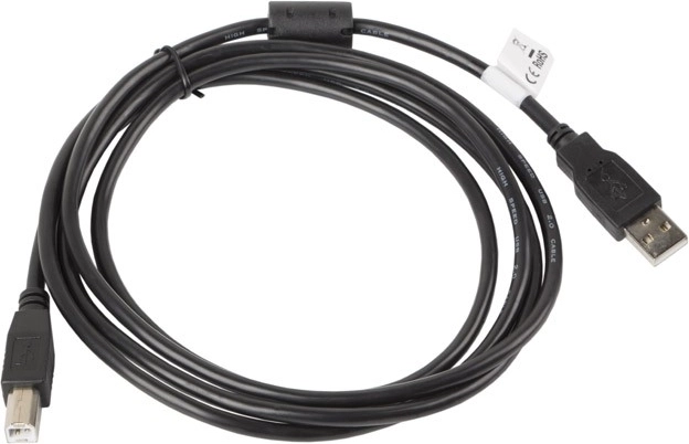 USB 2.0 AM-BM 1,8 m feritinis kabelis juodas
