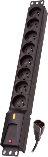Lestar maitinimo juosta RACK spintoms, 8 lizdai, 5 m kabelis