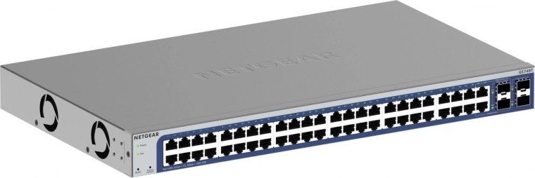 Smart Switch NETGEAR GS748T with 48 GE ports and 4 SFP ports