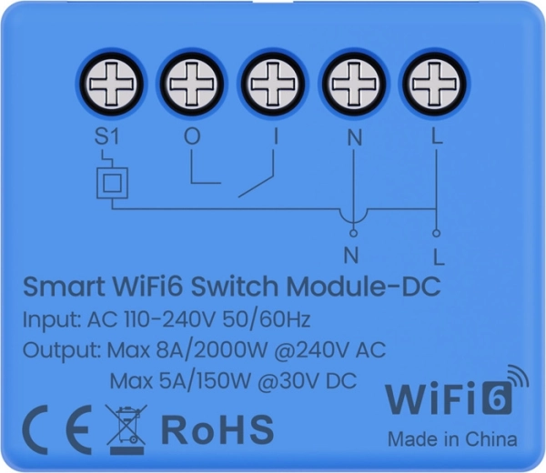 Avatto išmanusis jungiklio modulis Wi‑Fi 6 WSM20DC