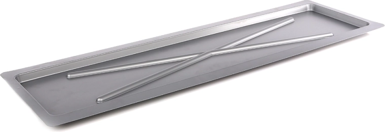 Metpol sidabrinis platus nuvarvėjimo padėklas 75 × 24,7 cm, skirtas 80 cm virtuviniam nuvarvėjimo laikikliui