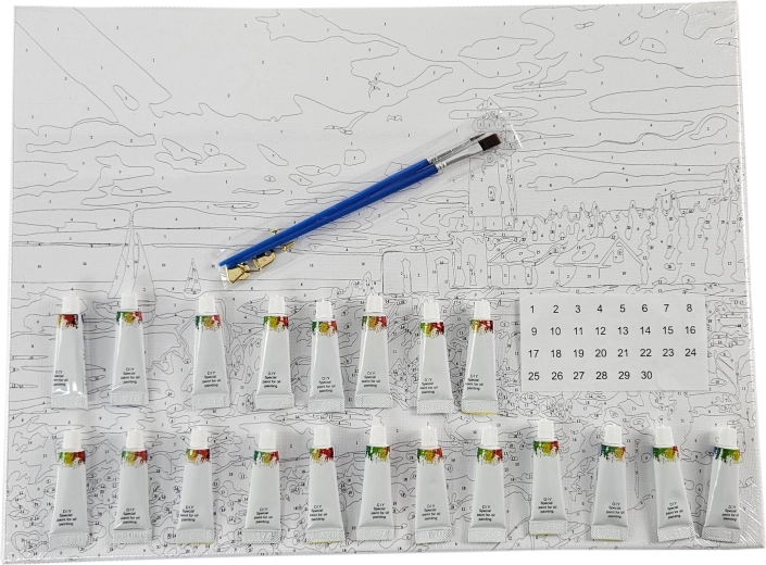 Paint by Numbers – Toucan 40 × 50 cm with Stretched Canvas and Acrylic Paint Set