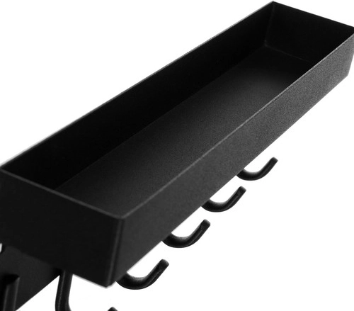 6 hooks and top shelf for everyday organization