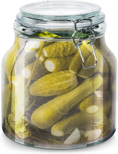 Stiklinis indas su spaustuku IRMA 2,4 l