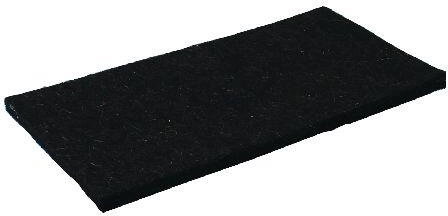 Pakaitinis juodas veltinis 250 × 130 × 10 mm