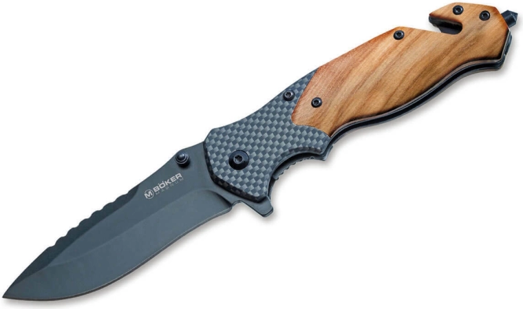 Magnum Blomkvist Olive gelbėjimo sulankstomas peilis su alyvmedžio mediena 8,5 cm