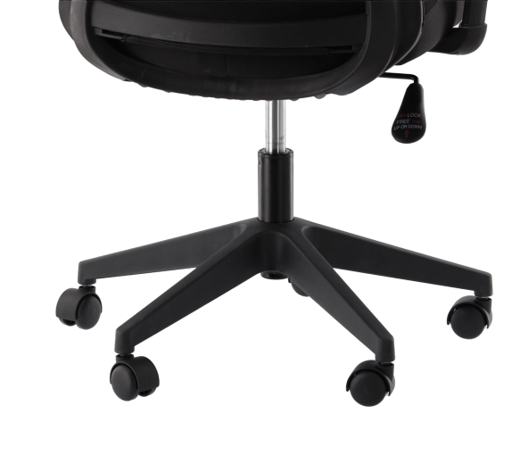 Stable base with quiet PU casters