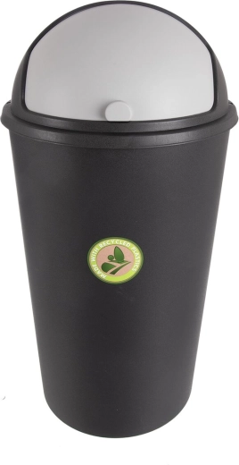 Šiukšliadėžė su sūpuojamu dangčiu 25 l, juoda