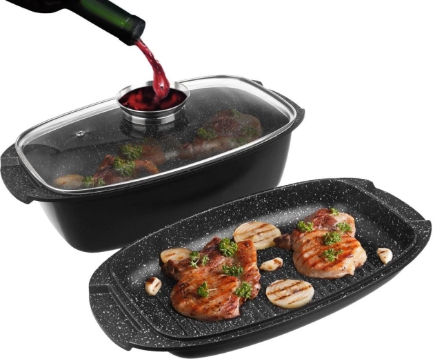 Granito kepimo forma 3-in-1 su dangčiu GRANDE 5 l, 39 × 22 cm
